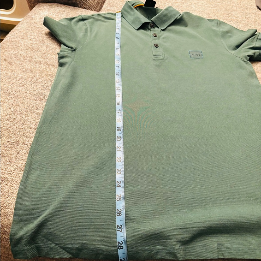 Men's Hugo Boss Green Polo Shirt- Slim Fit